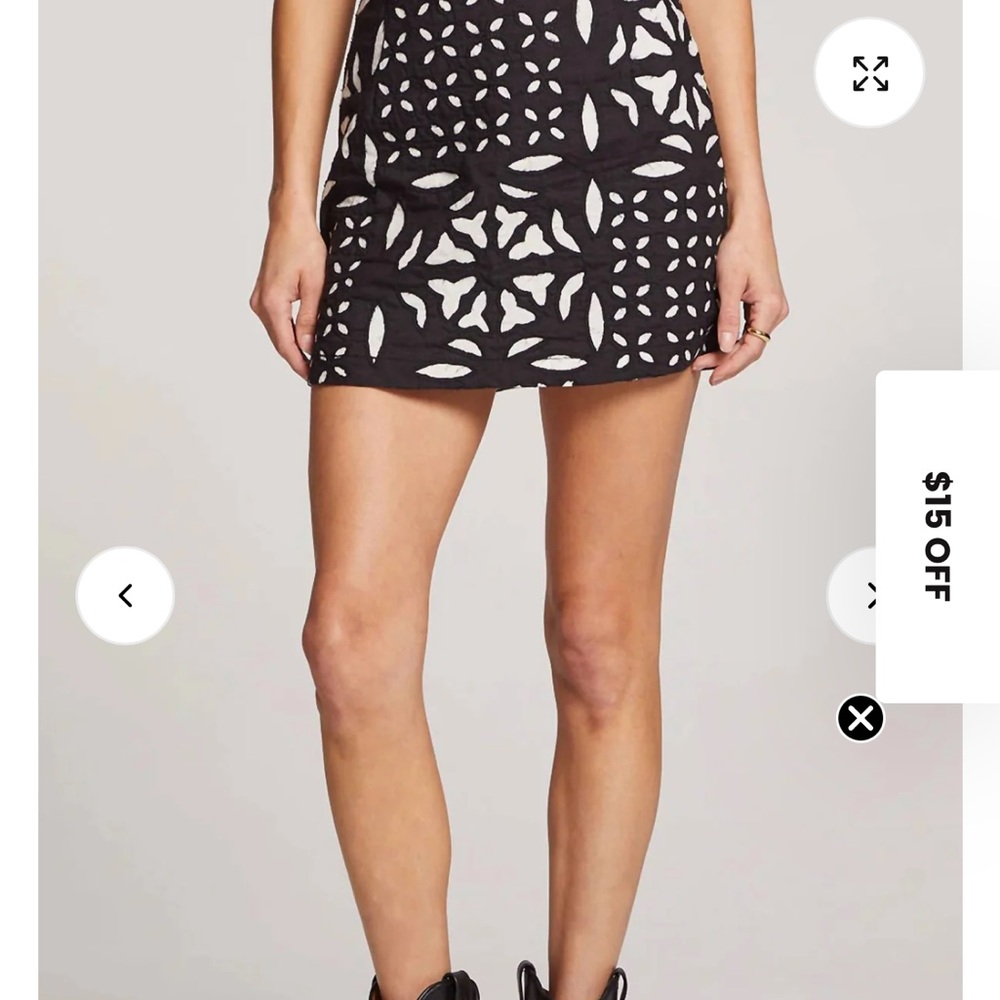 Saltwater LUXE Black and White Mini Skirt